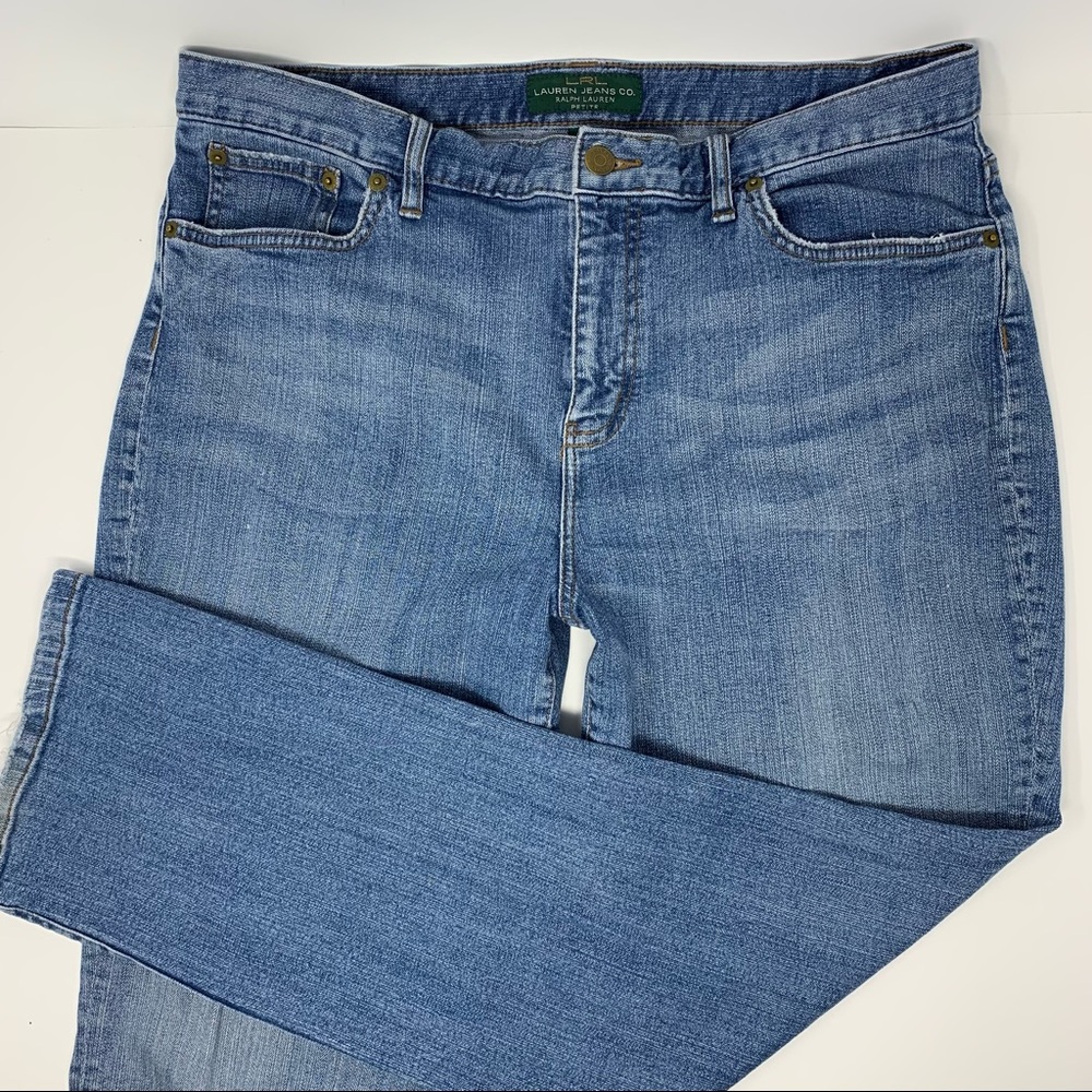 Ralph Lauren Jeans Company Light Wash Faded Straight Leg Jeans 14P